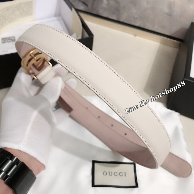 Gucci經典女士皮帶 古奇Maccarone腰帶  jjp1309